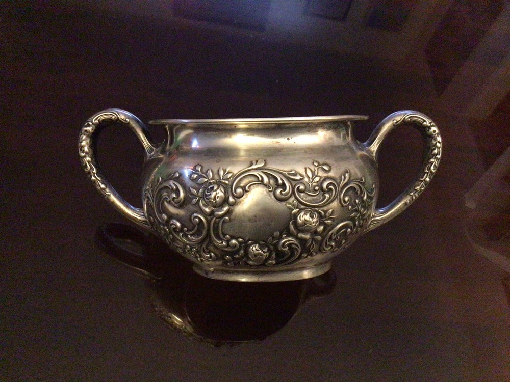 Vintage Dual Handle Gorham Sterling Silver Sugar Bowl