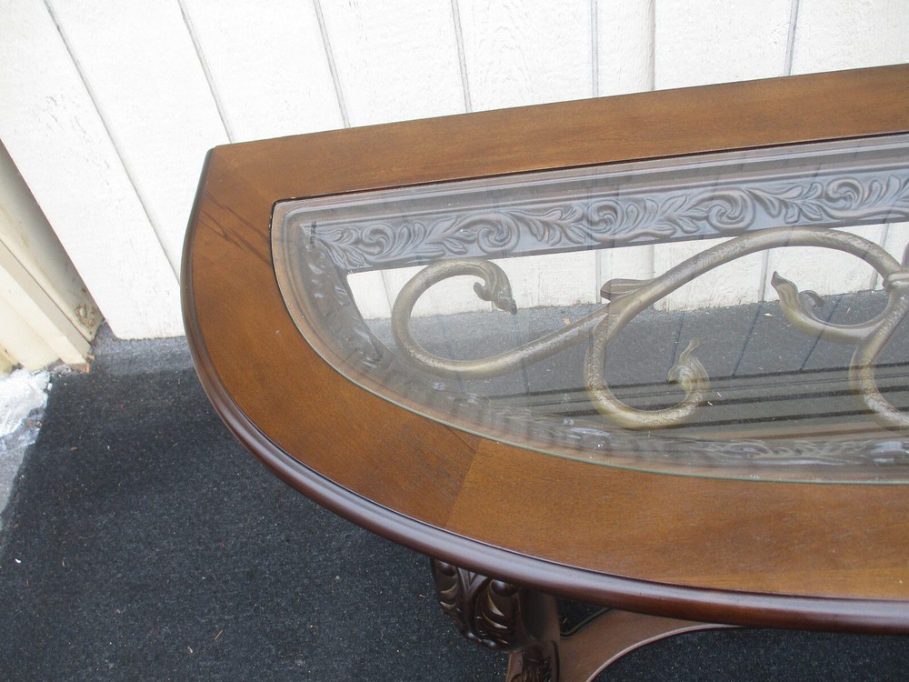 64172 Decorator Glass Top Console Sideboard Server