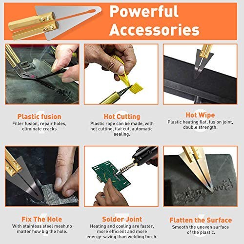Plastic Welder Repair Machine Kit with Adjustable Power and Tool Box