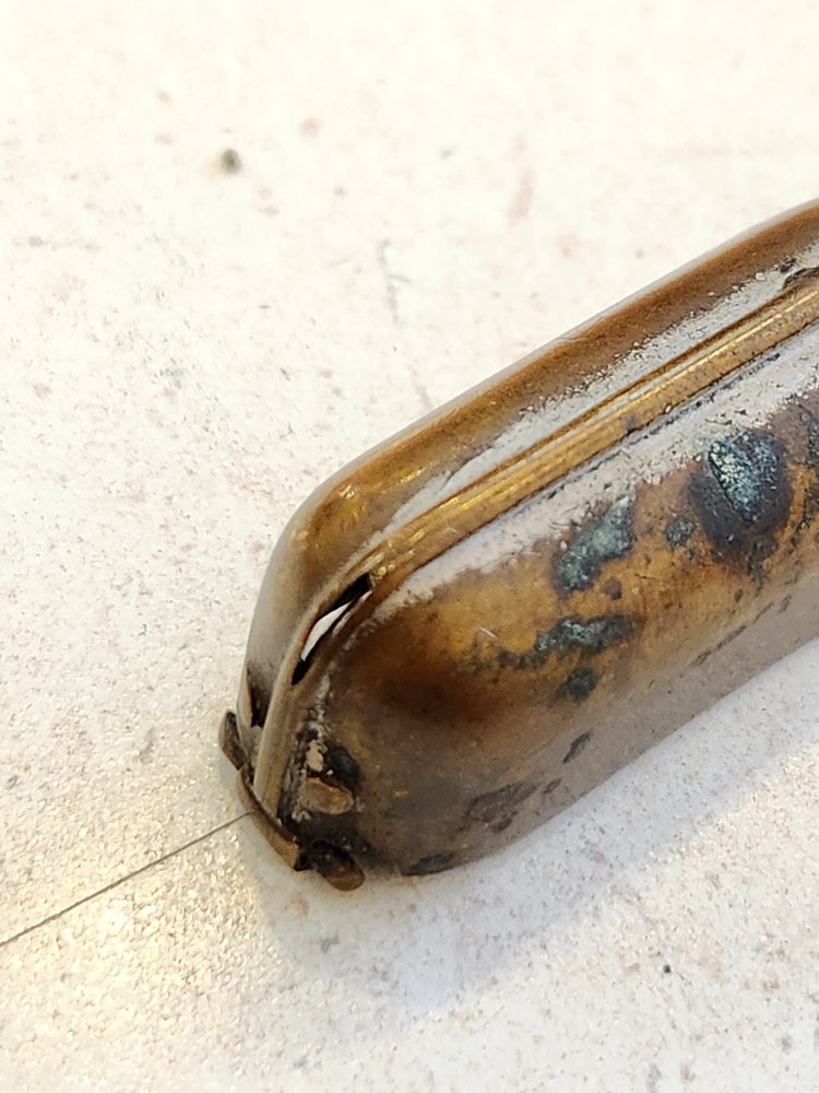 Antique Embossed TURTLE Vesta Case MATCH SAFE with Loaded Trigger Open Button