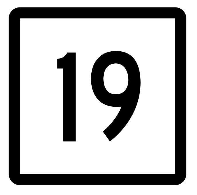 Connecticut State Highway 19 Sticker Decal