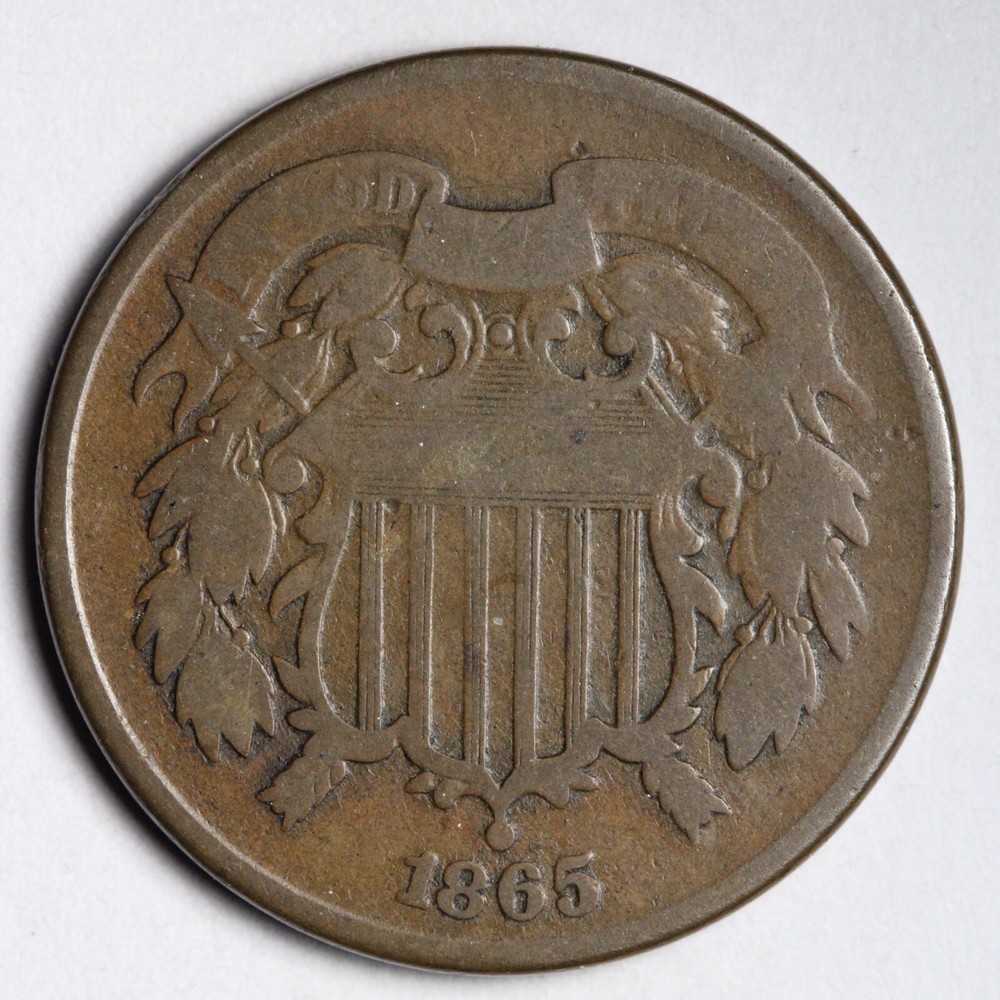 1865 Two Cent Piece CHOICE VG E373 ZSTP