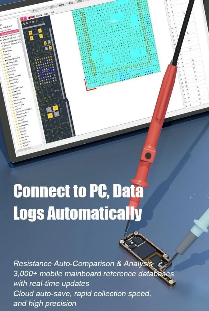 Intelligent Resistance Analyzer Automatic Data Recording For Phone Repair Tool