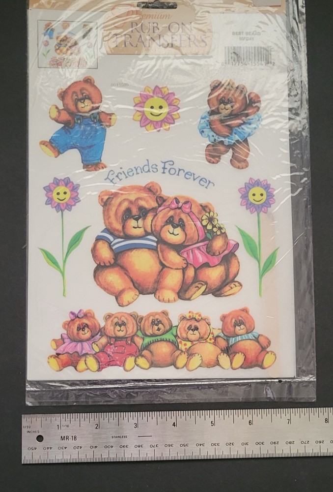 Rub On Transfers Bear Bears Friends