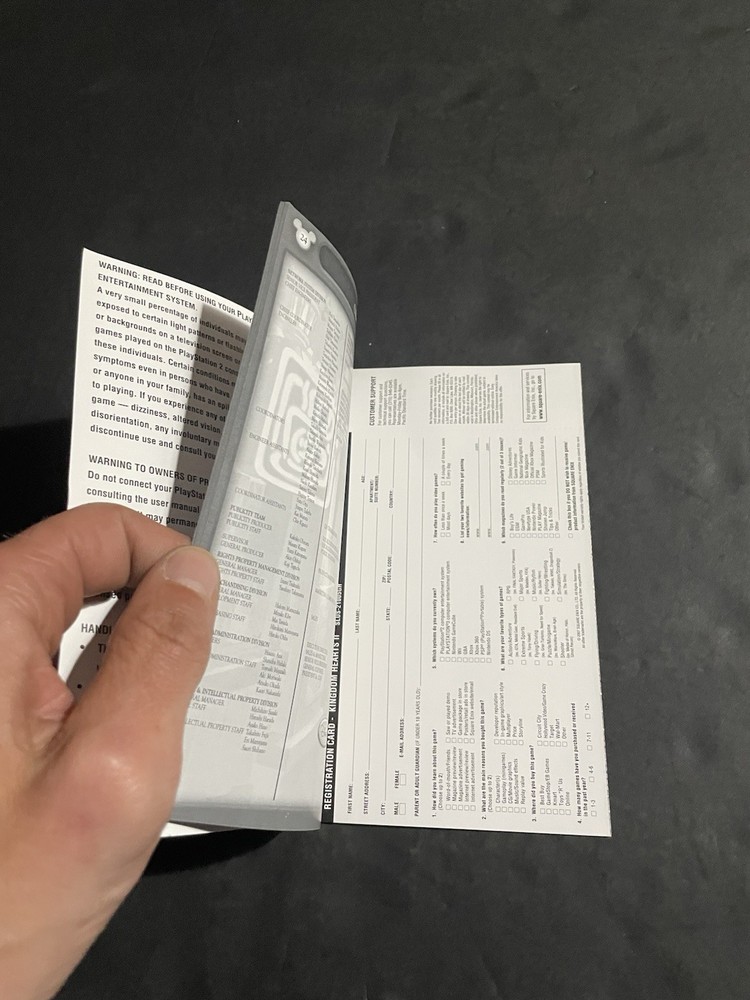 kingdom hearts ps2 manual only