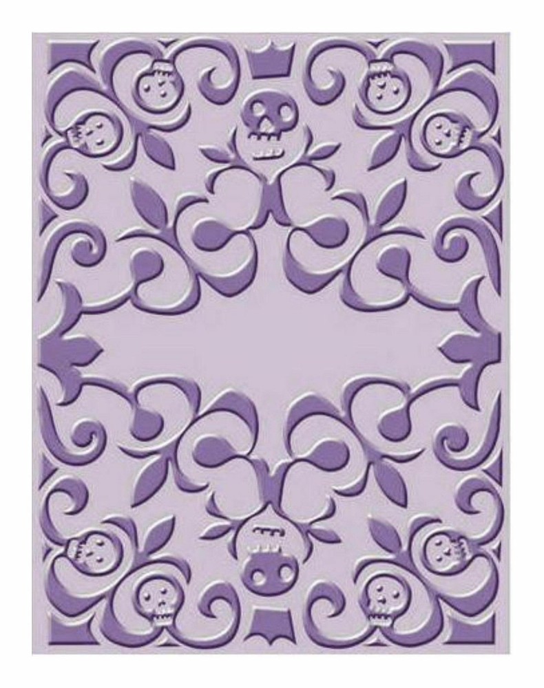 Halloween Skeleton Scroll Cuttlebug Embossing Folder 37-1904 NEW!