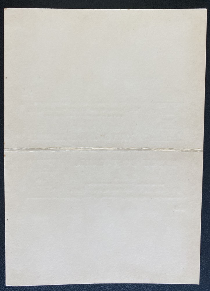 Mint Ceylon Postal Stationery Reply Card Specimen Overprints