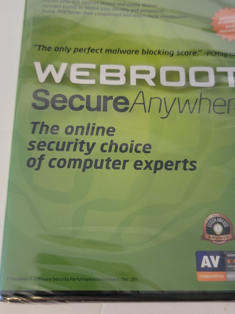 Webroot Secure Anywhere Internet Security Complete 2011 Sealed