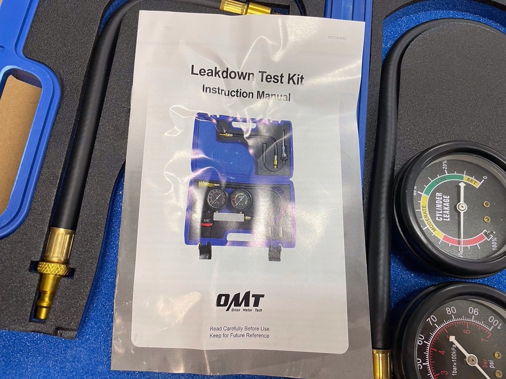 Cylinder Leak Down Tester Petrol Engine Compression Leakage Detector Tool Kit US