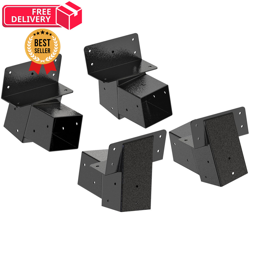 BeneLabel 4Pack 4x4 Compound Angle Brackets, Black