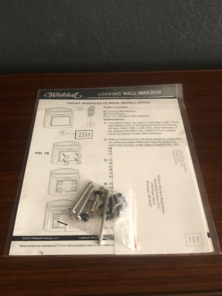 Whitehall Products Locking Wall Mounted Large Mailbox, Black