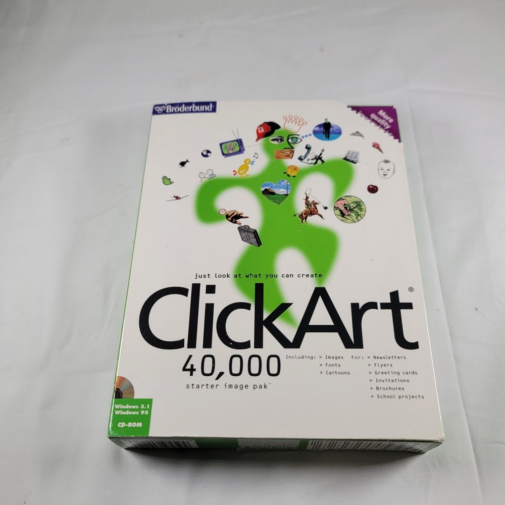 Click Art 40,000 Starter Image Pak Software 4 PC Users Guide Visual Catalog 3CDs