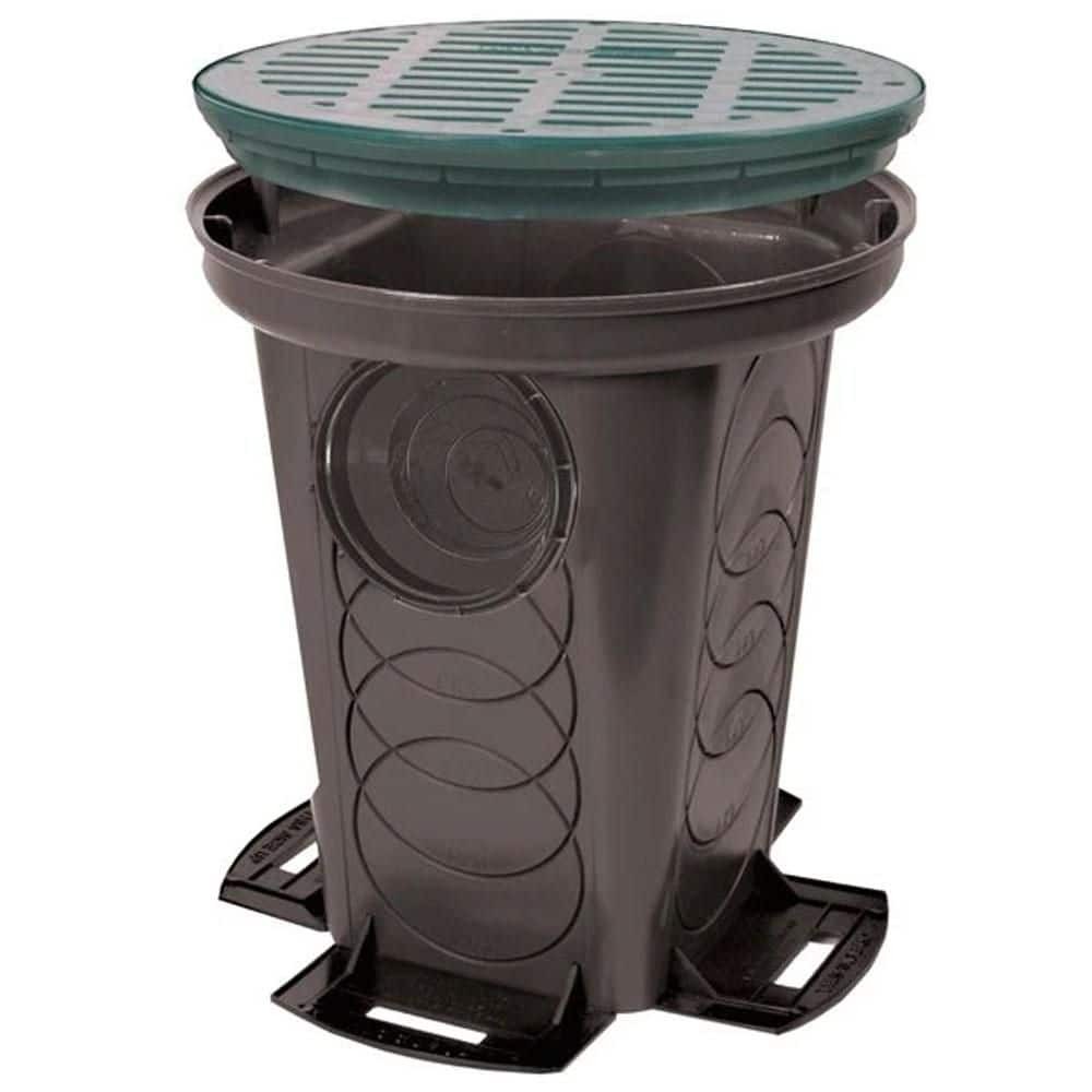 Advanced Drainage Systems 12" x 16" Black Plastic Drainage 6-Hole Catch Basin