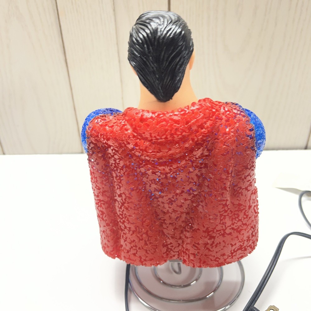 Superman Popcorn Table Lamp Night Light 9" DC Comics Textured Plastic Works