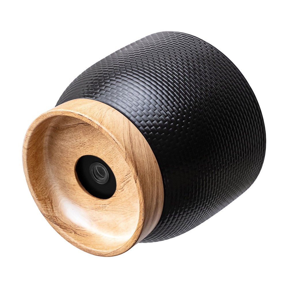 8 inch Channing Woven Black Ceramic Planter