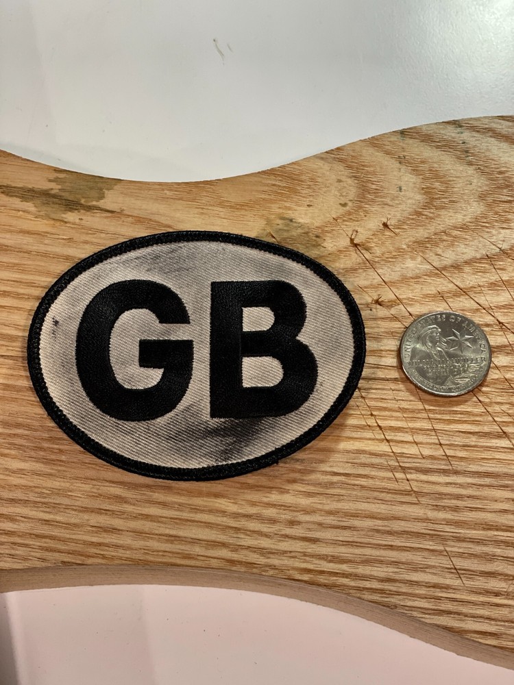 GB Great Britain Oval Sew On Embroidered Patch