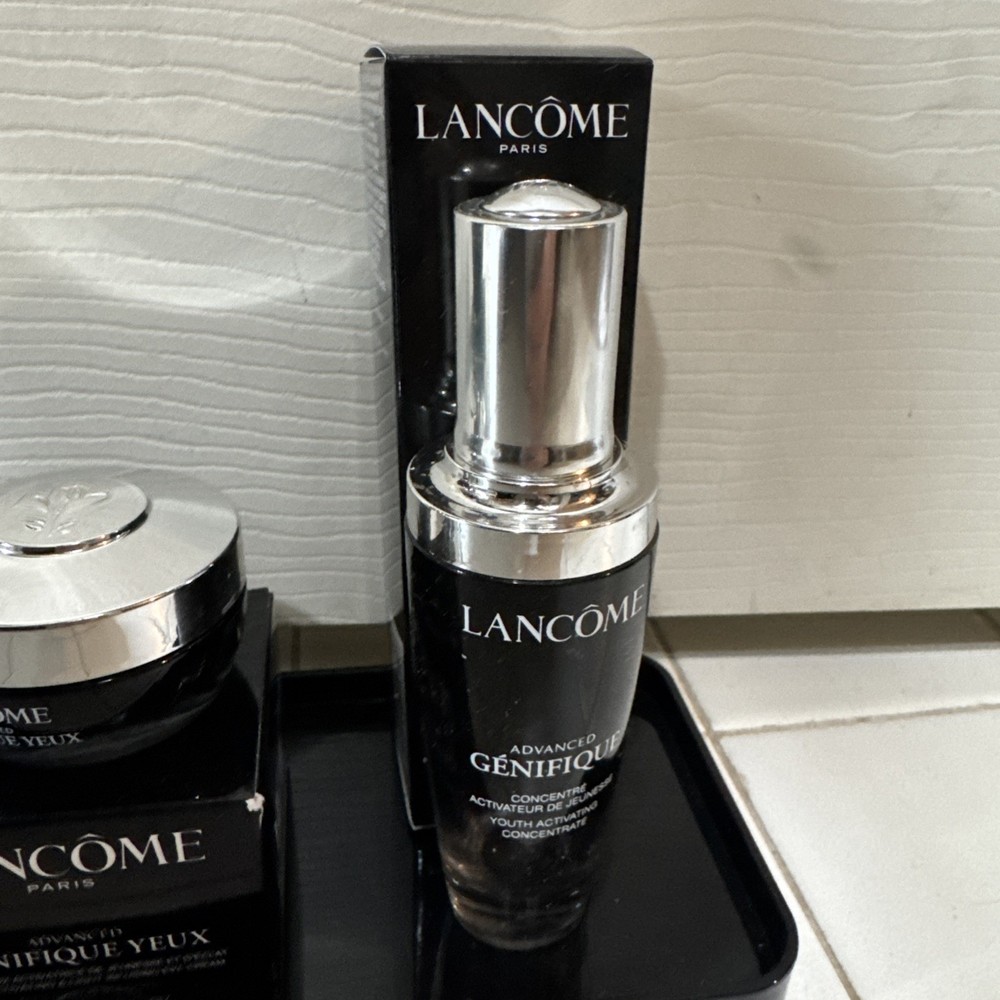 Lancome Genefique 3pc Empty Jars With Boxes. PLEASE READ!!