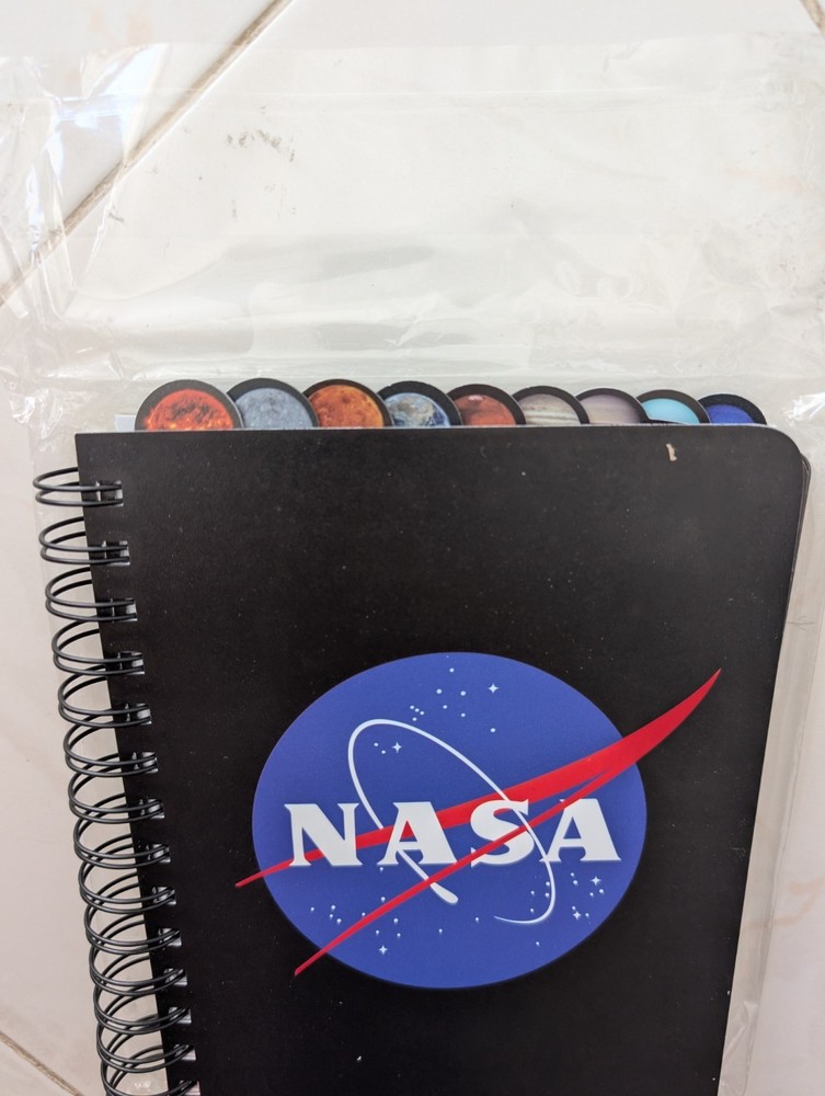 NASA Planet Tabs Spiral Notebook Journal | Solar System Divider Tabs | NEW