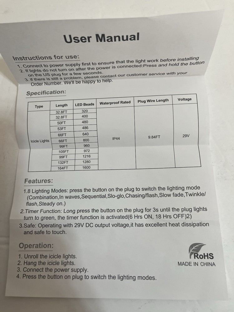 Icicle String Lights Clear