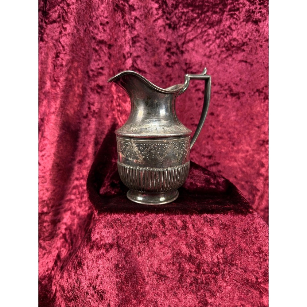 Antique Decor - Thai Silver Decanter with Handle - Floral Geometric Designs