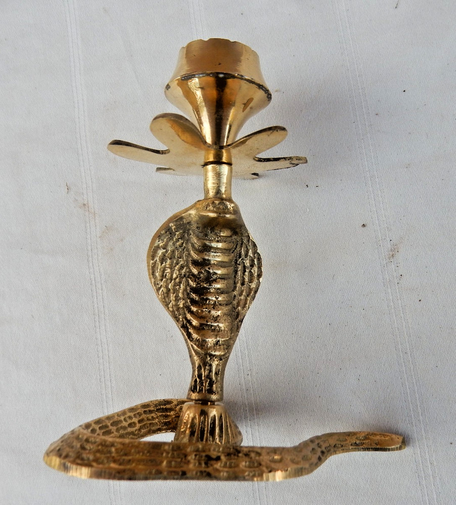 EIGHT NOS COBRA SNAKE Solid Brass Incense Burners, Send Offer