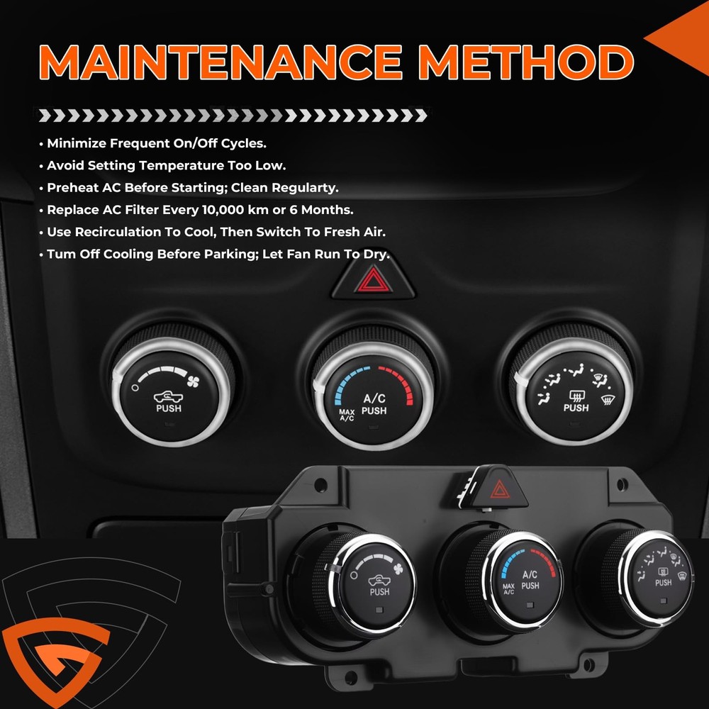 Front Climate Control Module 599-217 Heater A/C Switch fit 68268189AA