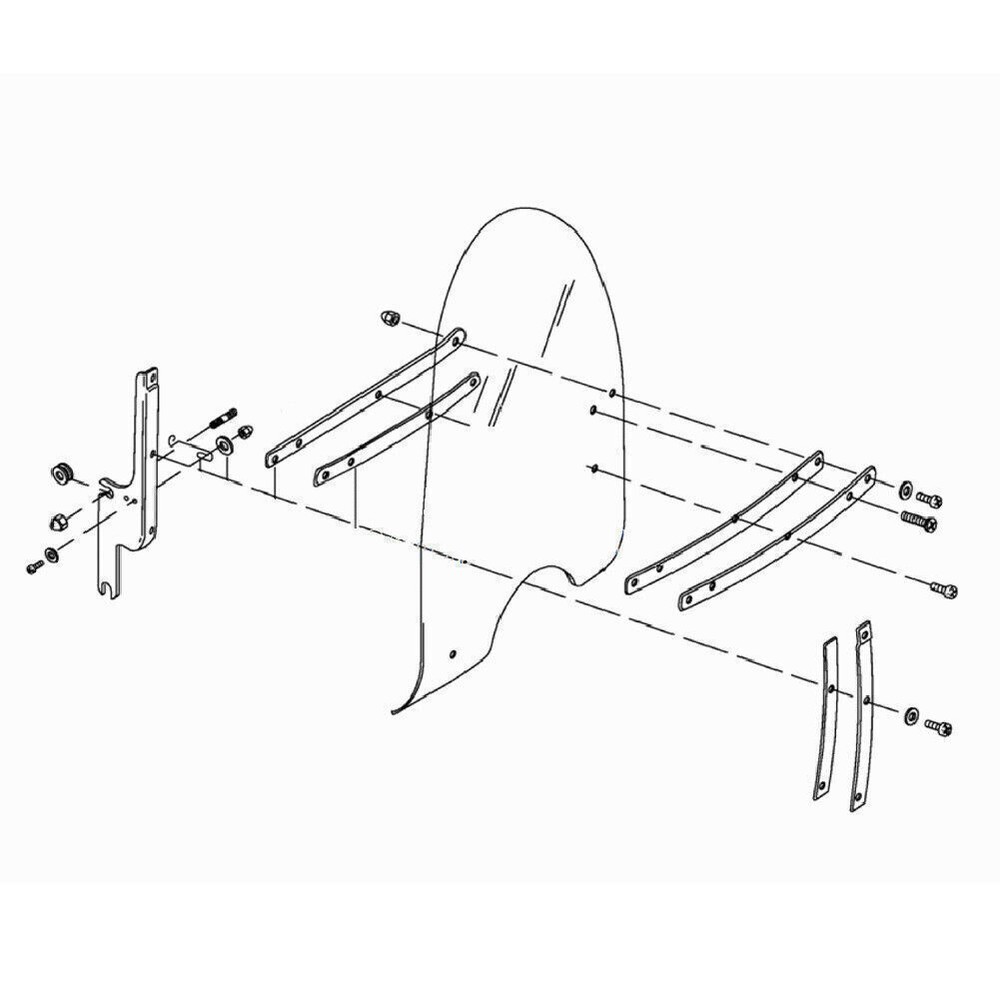 4pcs Windshield Replacement Bushing Grommets for Harley FLHR ROAD KING 1994-2014