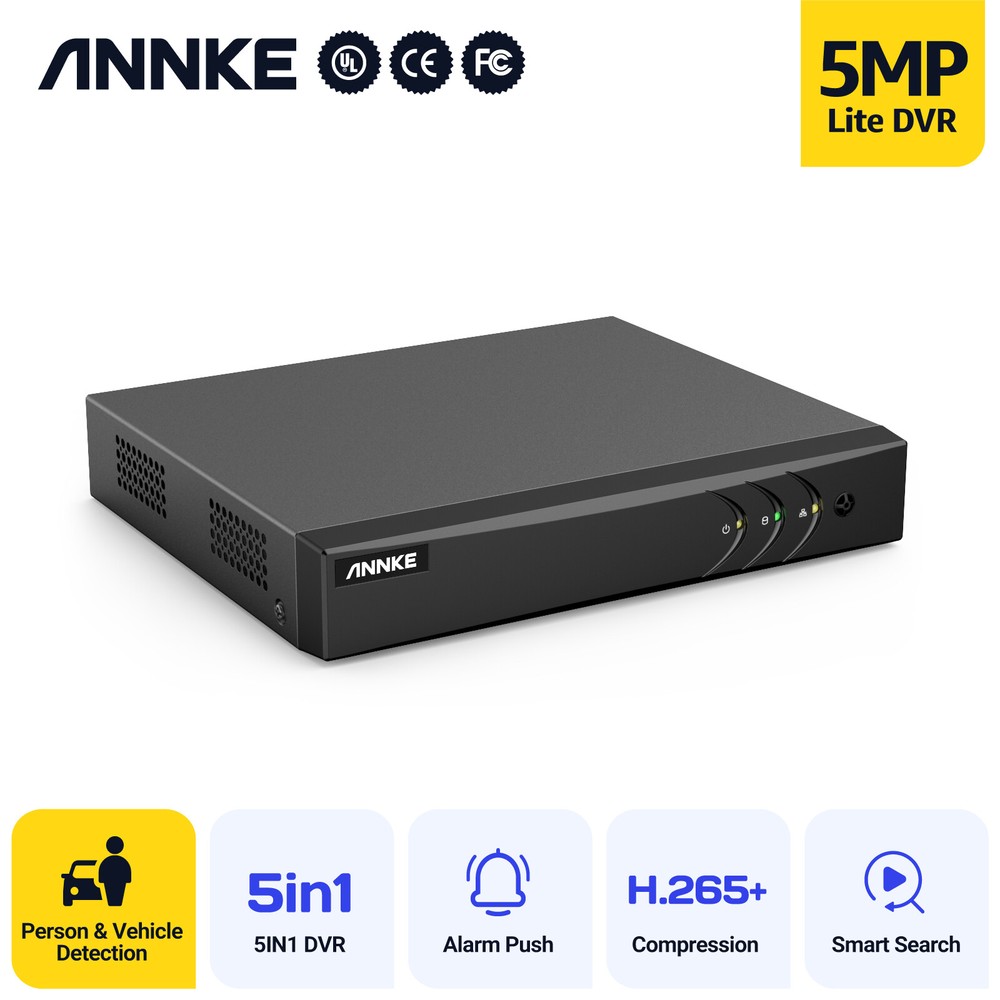 ANNKE 5MP Lite 8CH DVR 5in1 Video Recorder for Smart Security Camera System
