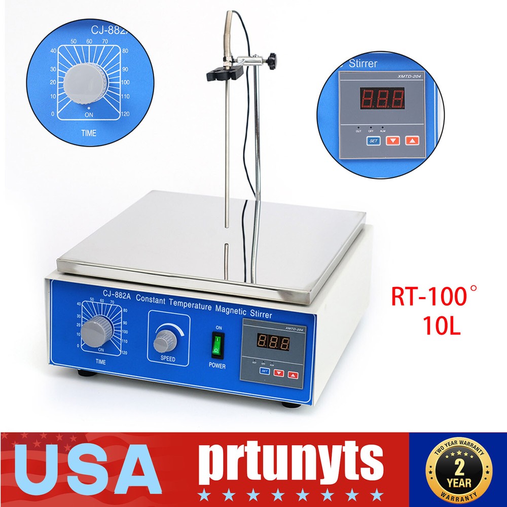 Digital Magnetic Stirrer Mixer With Heating, 10L Temperature Control