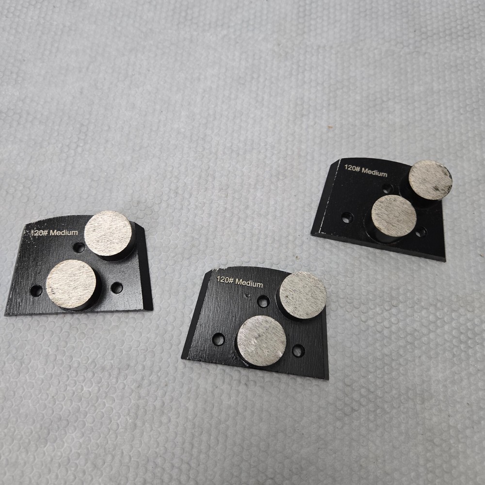 3-Pack: Trapezoid Round 2 Segments Diamond Grinding Polishing 120# Medium