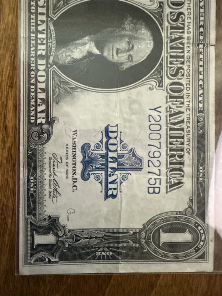1923 $1 Silver Certificate “ Horse Blanket” Note Blue Seal