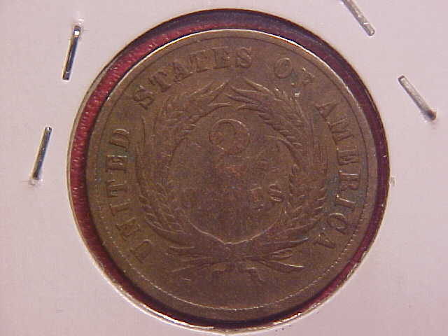 1865 P TWO CENT PIECE - VG - SEE PICS! - (N3639)