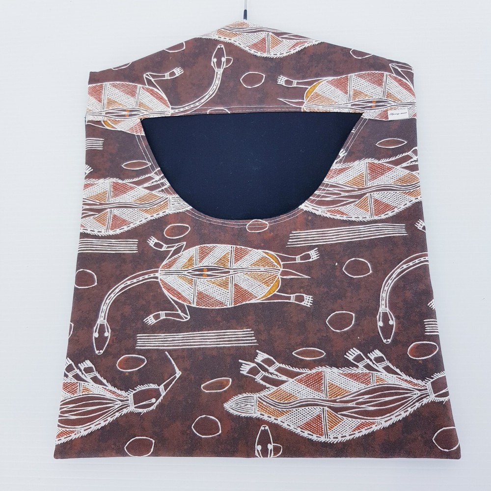 Peg Bag Handmade Aboriginal Art Turtle Ptrint Lined Laundry Clothes Peg Holder