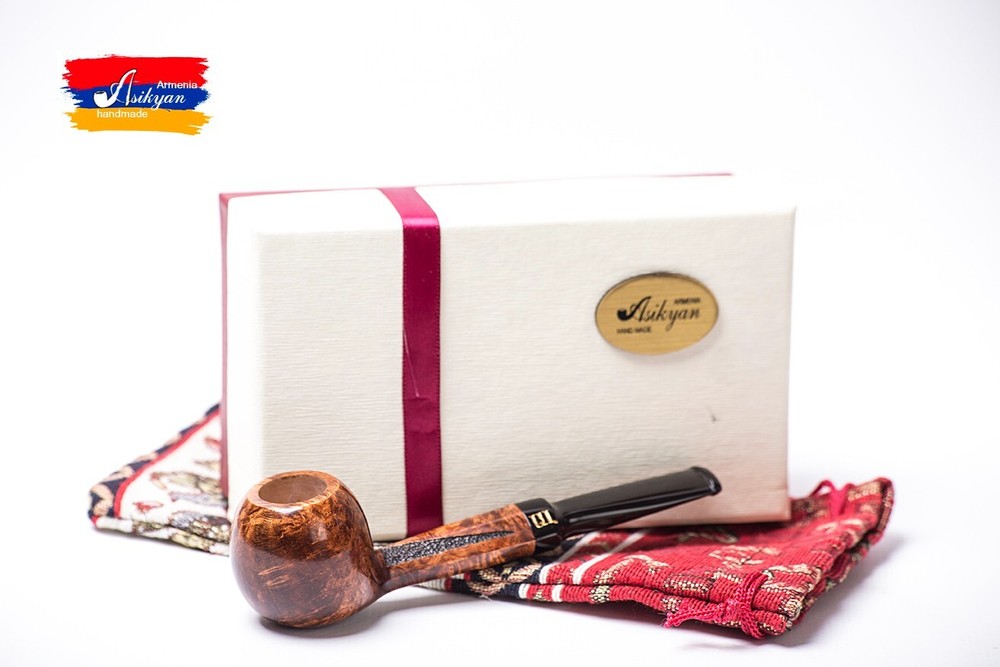 Asikyan Pipe #427/24 Apple Smooth Partially Rusticated Hand Made