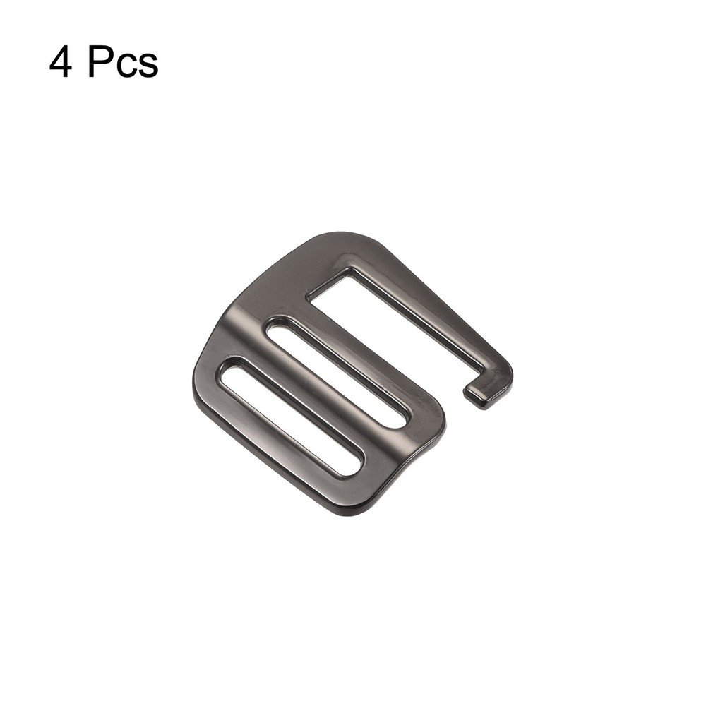 0.98" Webbing Release G Hook Buckle Adjusters for Backpack Strap, 4Pcs Dark Grey