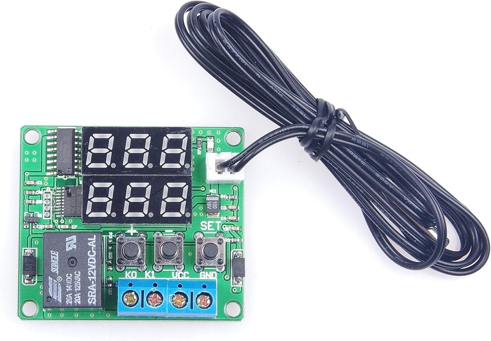 Versatile Digital Temperature Controller with Waterproof Sensor & LED Display