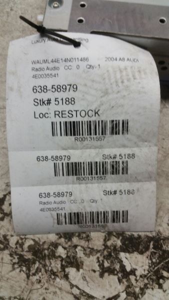 2003 - 2004 Audi A8 - Radio Receiver Module - 4E0035541