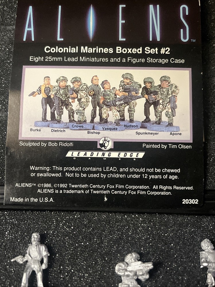 Leading Edge Aliens Mini Colonial Marines Boxed Set #2 Open Box Unpainted
