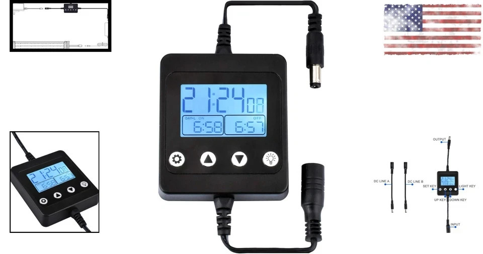 Aquarium Light Timer LED Dimmer Controller - Universal Adjustable Adjustment