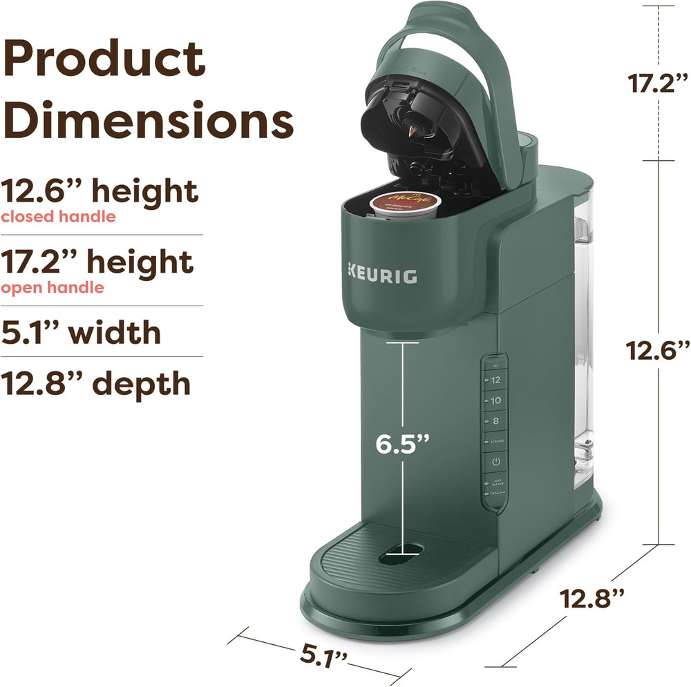 K-Express Single Serve K-Cup Pod Coffee Maker, 3 Brew Sizes, Strong Button Featu
