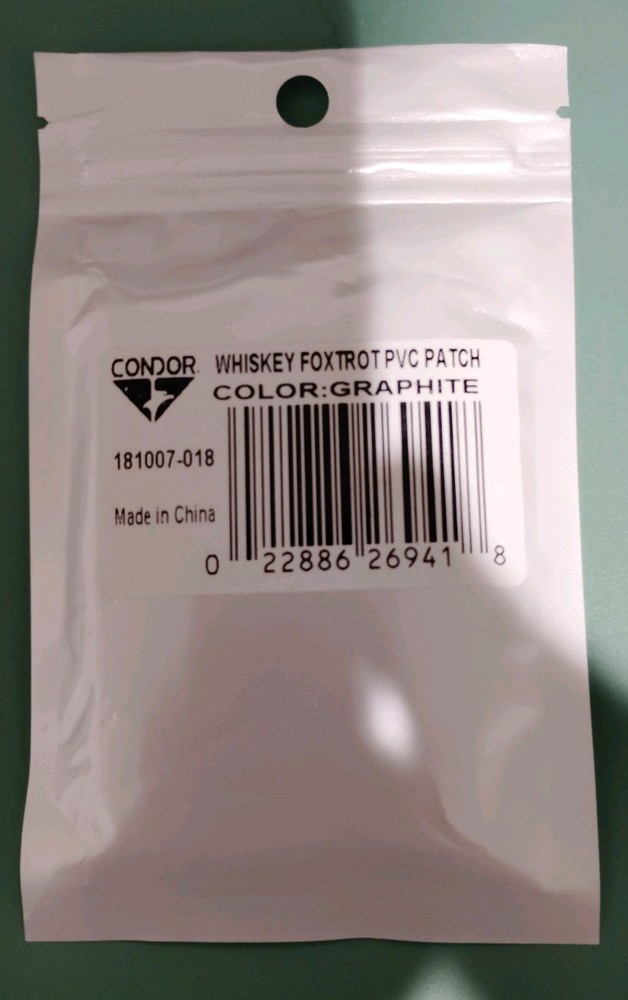 Whiskey Tango Foxtrot - PVC Morale Patch (Black Gray)