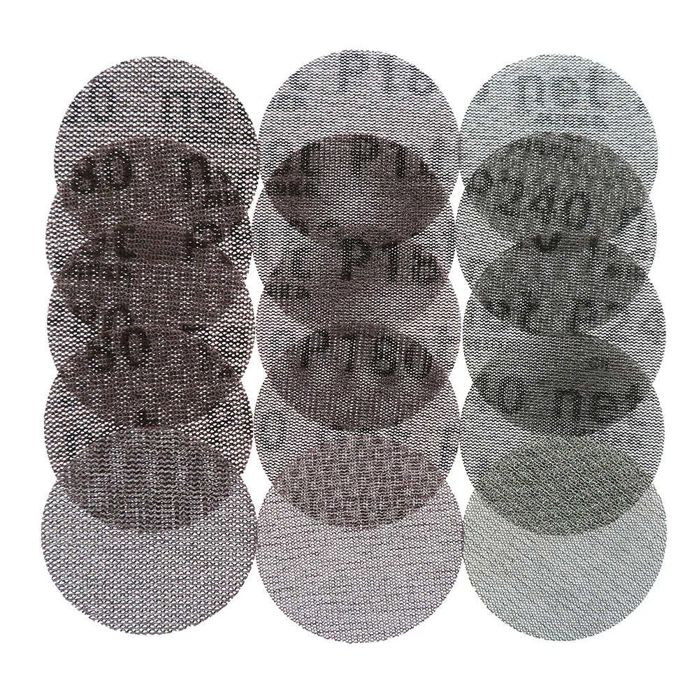 20Pcs Mrika 3 Inch 75mm Mesh Sandpaper Hook&Loop Sanding Disc Dust Free Sharp Gr