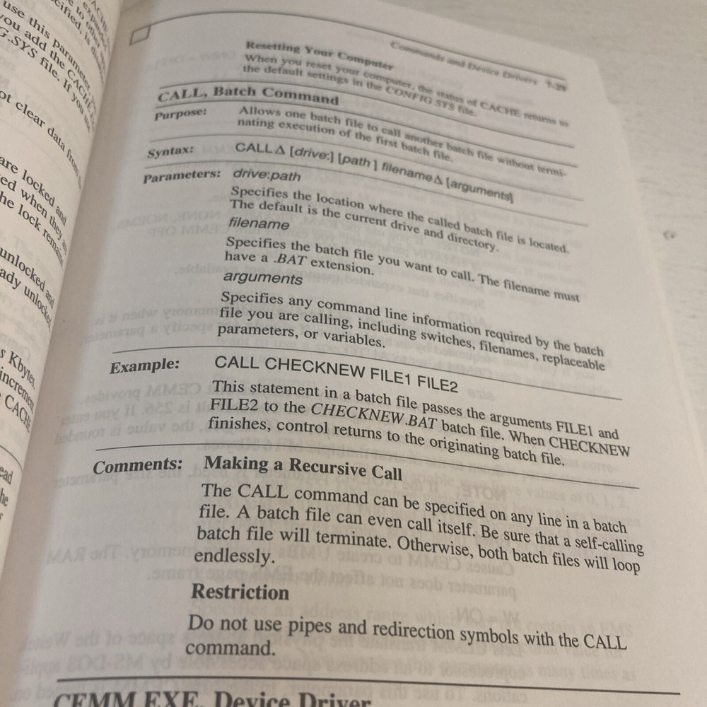 MS-Dos Version 5 Paperback Textbook Refrence Guide 1992 Compaq Industry