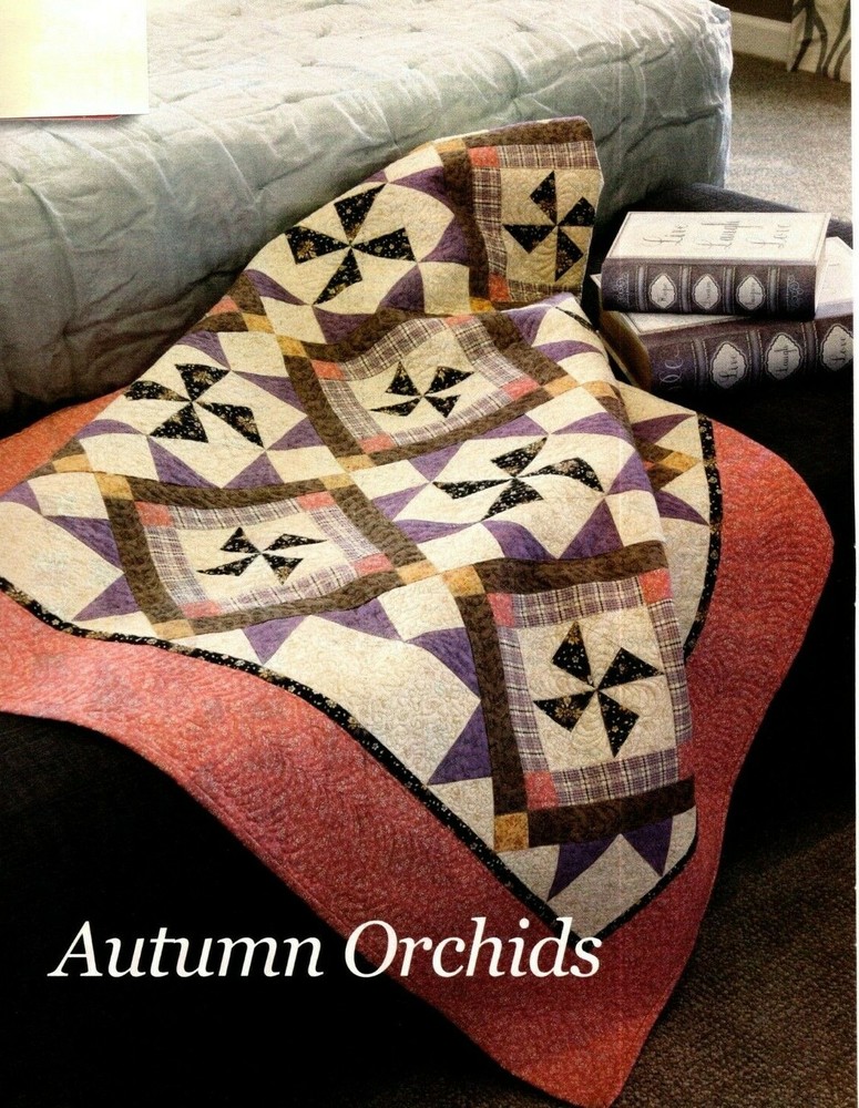 Autumn Orchids Quilt Pattern Pieced JM