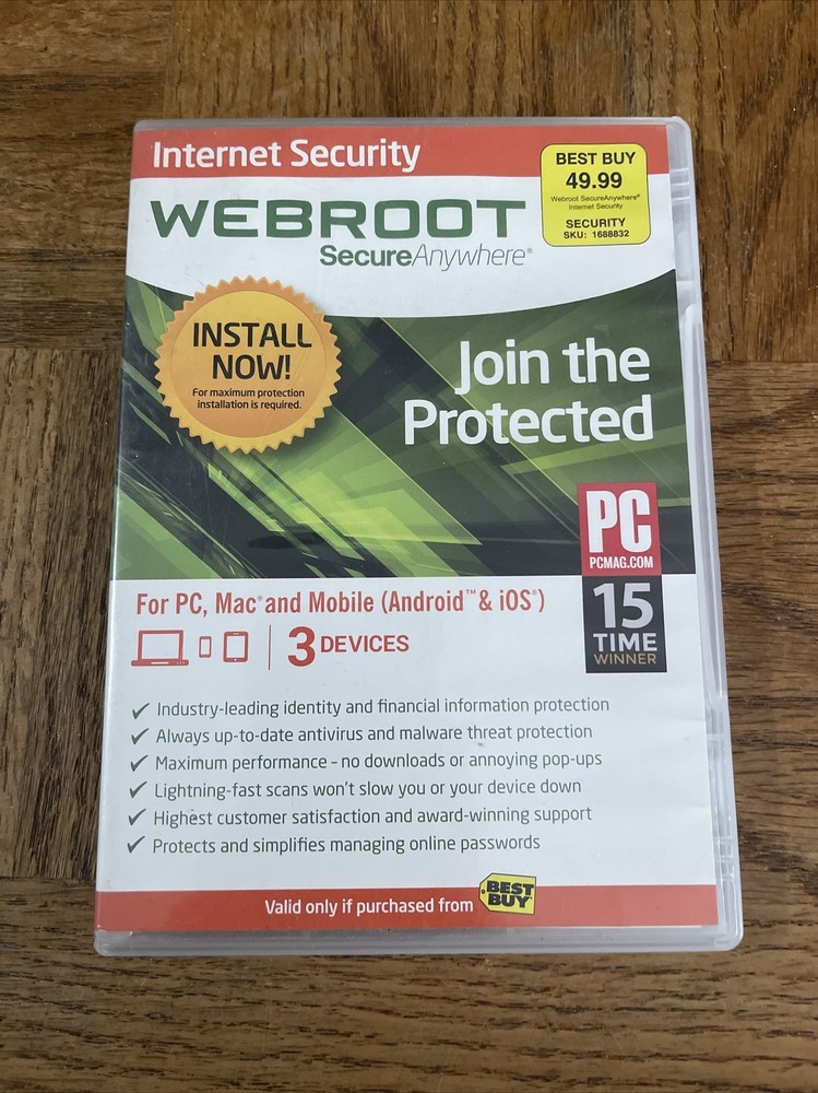 Webroot Secure Anywhere PC Software NO KEY CODE