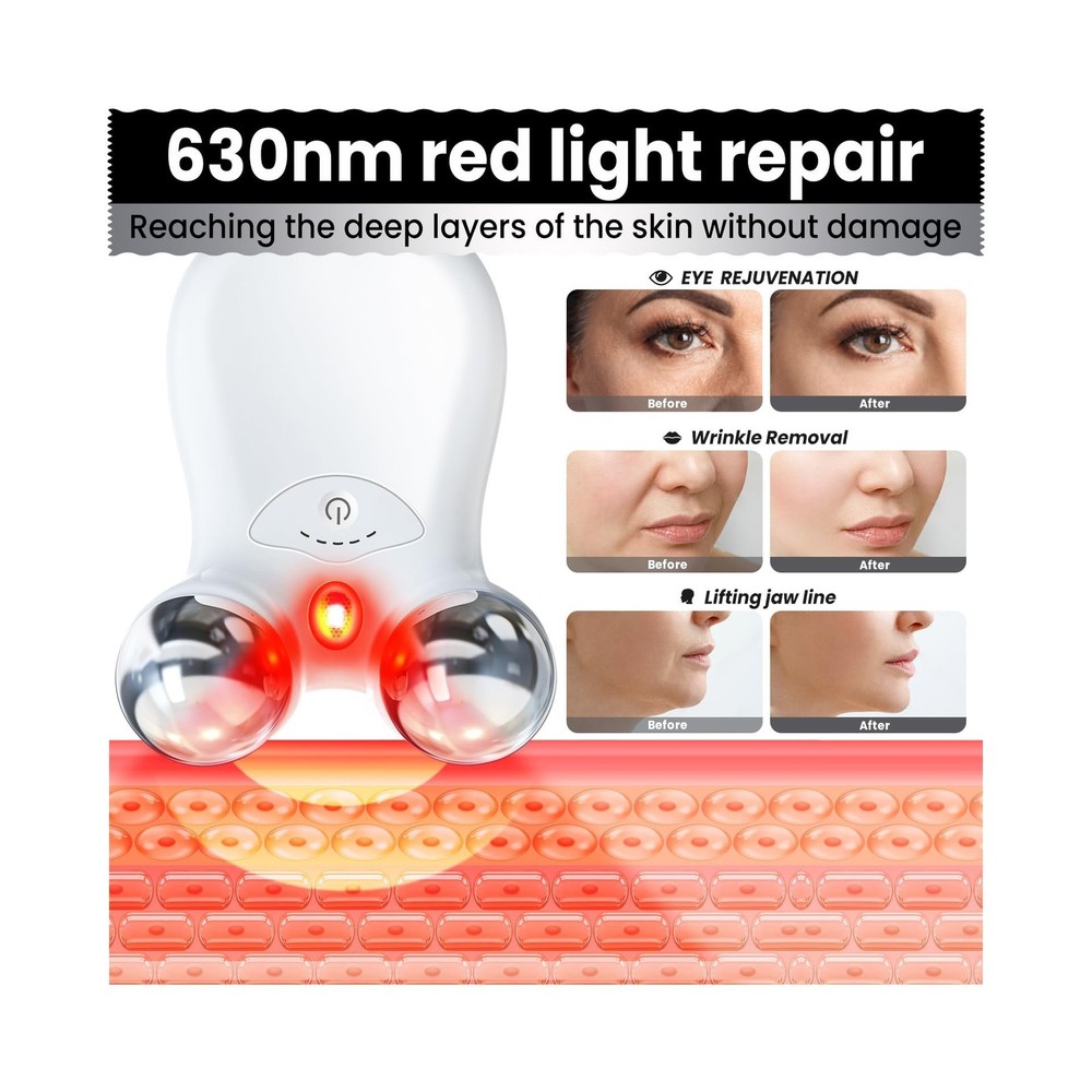 Microcurrent Facial Device,Latest Red Light Technology，Enhances The... Fa
