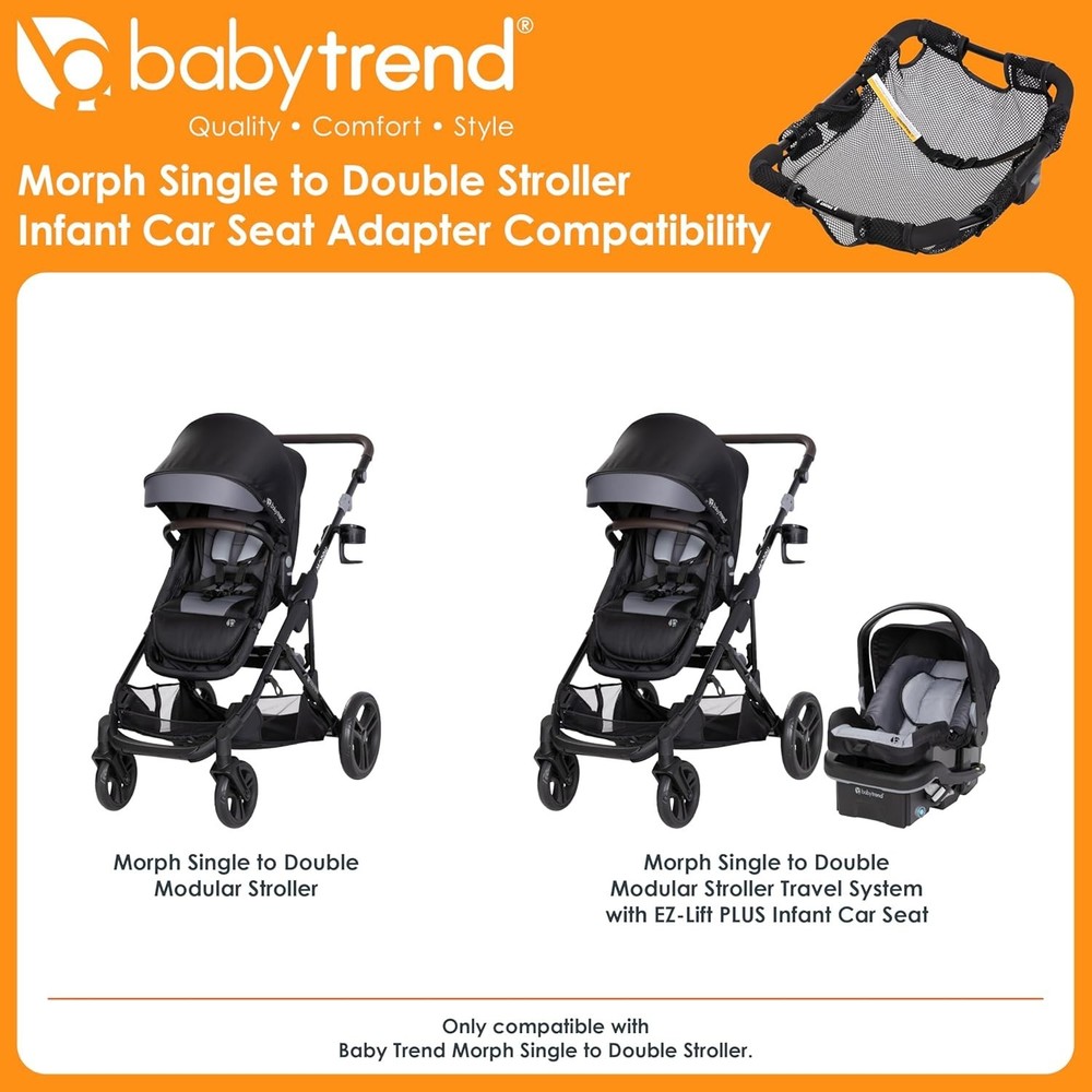 Morph Single to Double Stroller Infant Car Seat Adapter