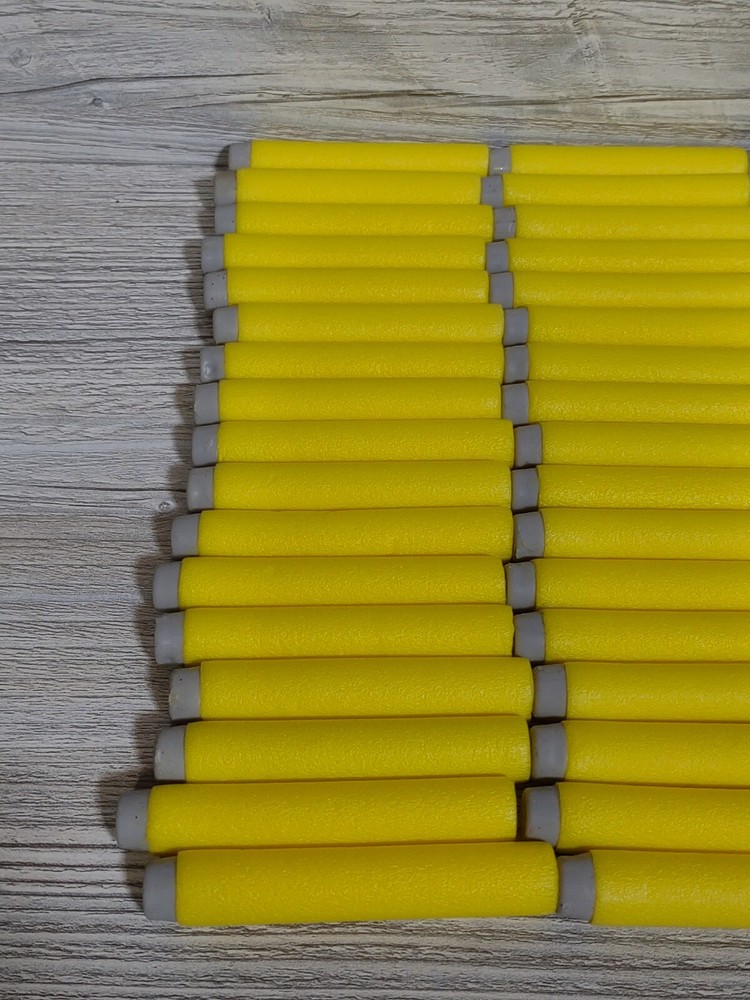 72 Yellow and Blue NERF Replacement Darts Refill Extra Flat Tip