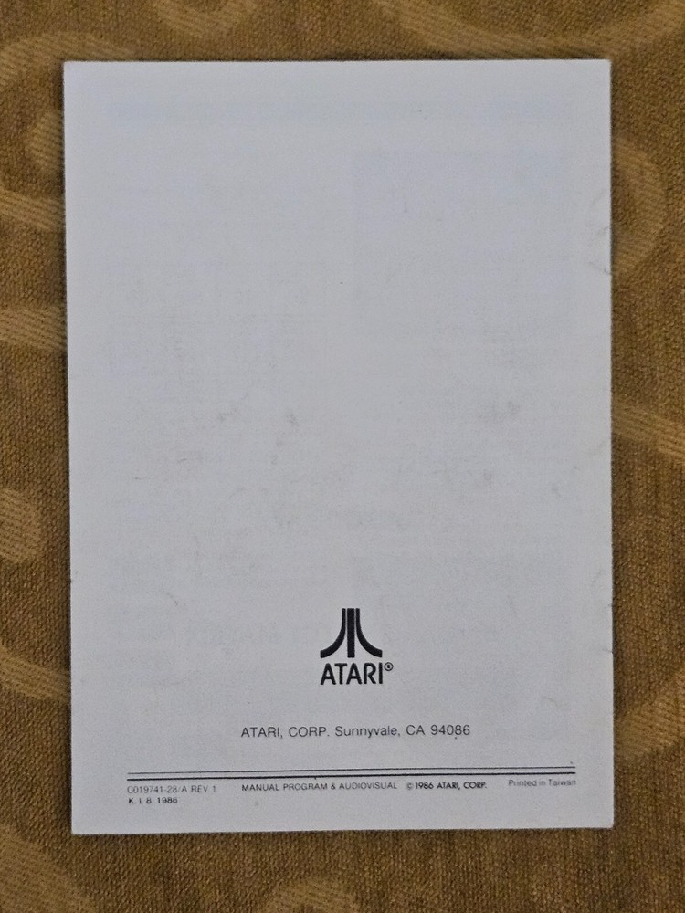 Atari Bowling CX2628 Game Instructions Manual Only