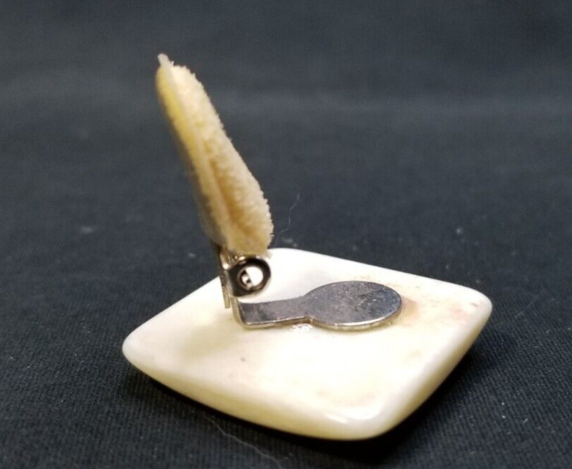 Vintage Natural Scolecite Square Shape Earrings